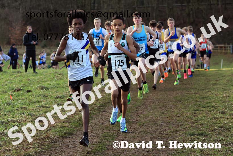 Boys Under-15s 2024 Northern Cross Country Champs., Sedgefield. Photo: David T. Hewitson/Sports for All Pics
